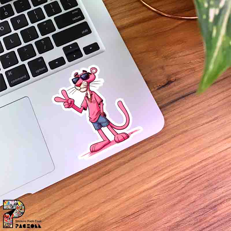 5356 K Sticker Pink Panther استیکر پلنگ صورتی خونسرد