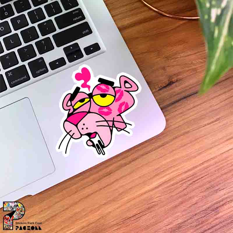 5357 K Sticker Pink Panther استیکر پلنگ صورتی از خود بیخود شده