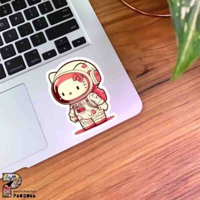 استیکر هلو کیتی فضانورد