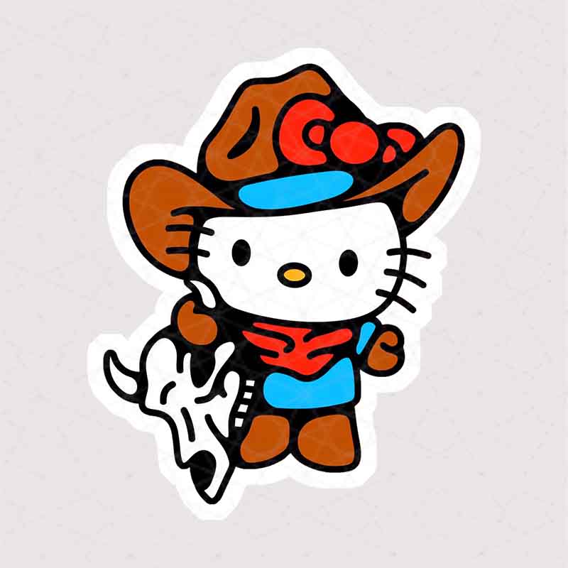 5368 Asli Sticker Kitty استیکر هلو کیتی کابوی