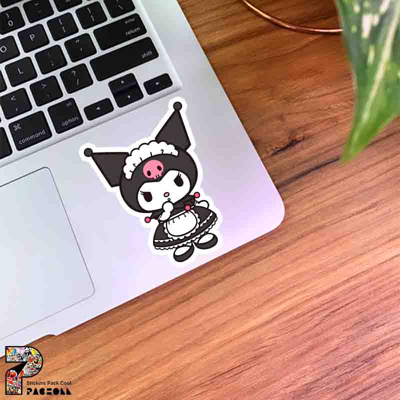 5383 K Sticker Kuromi استیکر کورومی پیشخدمت بانمک