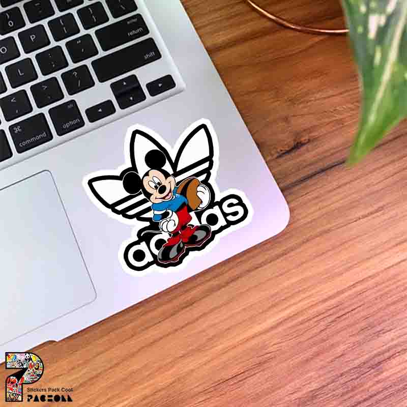 5399 K Sticker Mickey Mouse استیکر میکی موس آدیداس با توپ راگبی