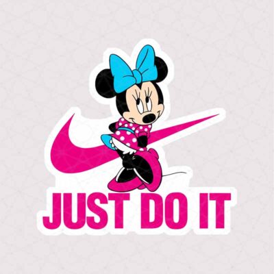 استیکر مینی ماوس نایک Just Do It صورتی