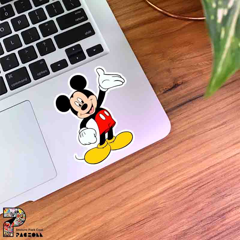 5406 K Sticker Mickey Mouse استیکر میکی موس شاد و خوشآمدگو